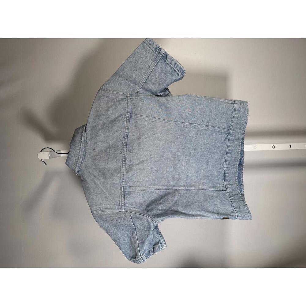 NWT G-Star RAW Arc Short Sleeve Denim Jacket Women’s Small Vintage Electric Blue - Picture 4 of 8